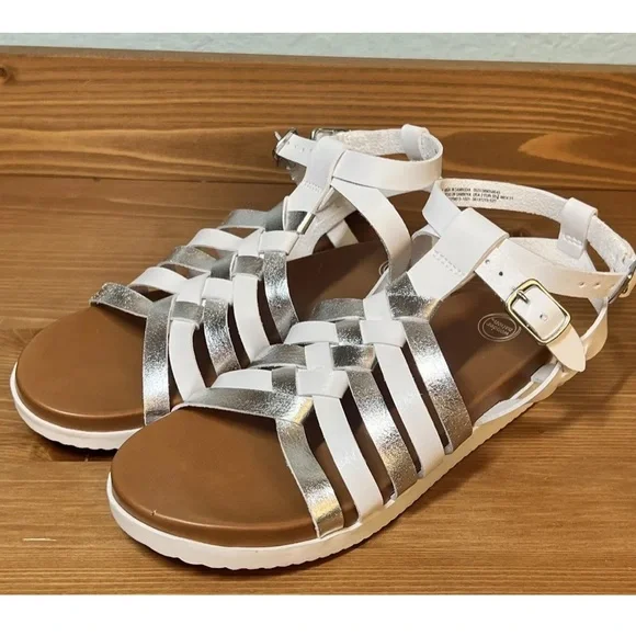 wonder nation Shoes Wonder Nation White Silver Gladiator